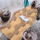 Bread Toast Pattern Print Design 04 Blanket Robe with Sleeves