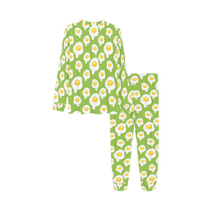 Fried Eggs Pattern Print Design 01 Kids' Boys' Girls' All Over Print Pajama Set