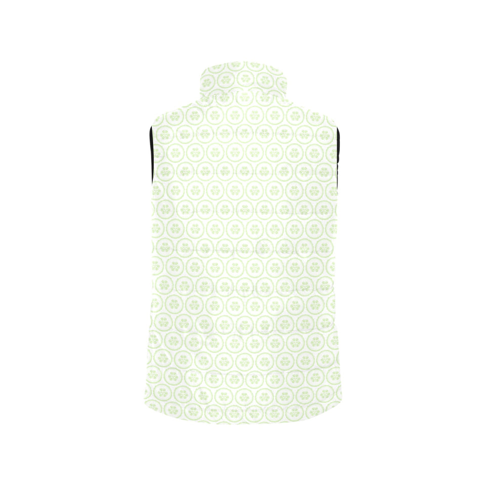 Cucumber pattern background Women's Padded Vest