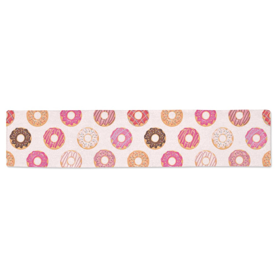 Colorful donut pattern Table Runner