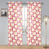 Fried Eggs Pattern Print Design 03 Gauze Curtain
