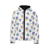 Snail Pattern Print Design 05 Kids' Boys' Girls' Padded Hooded Jacket