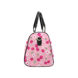 cherry flower pattern pink background Travel Bag