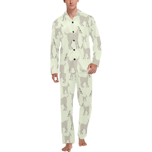 Little young goat pattern Men's Long Pajama Set