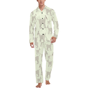Little young goat pattern Men's Long Pajama Set