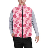 Rose Pattern Print Design 02 Men's Padded Vest