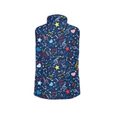 Music Notes Pattern Print Design 03 Men's Padded Vest