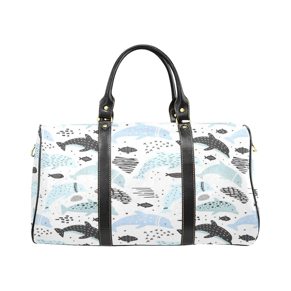 Cute dolphins Childish Style pattern Travel Bag