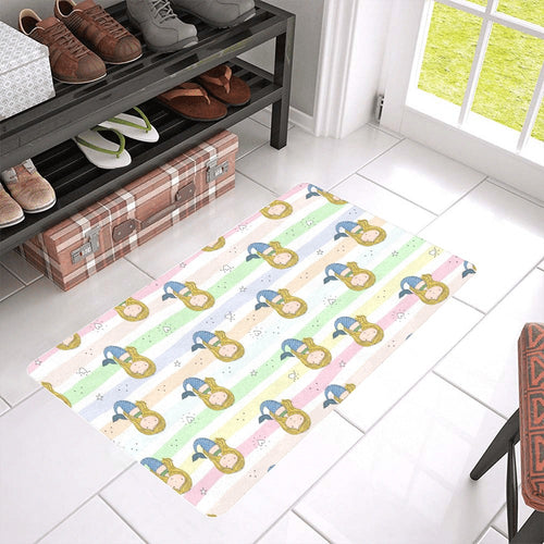 Cute hand drawn mermaid Doormat