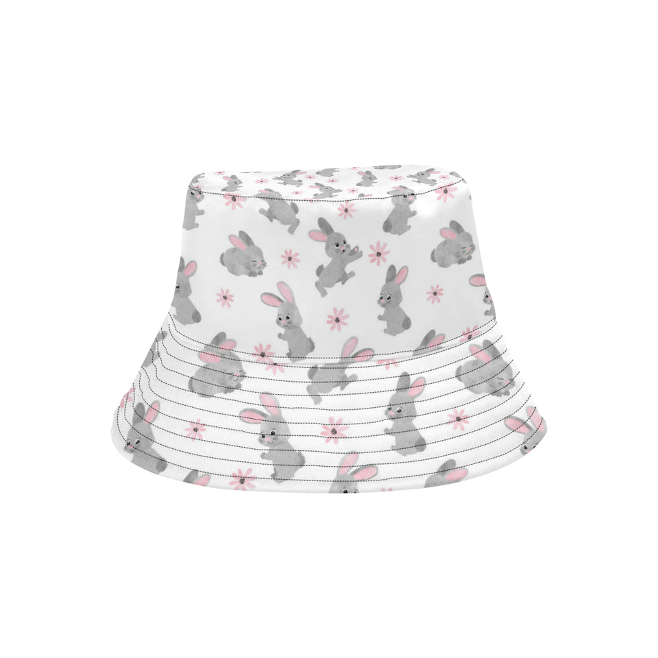Watercolor cute rabbit pattern Unisex Bucket Hat