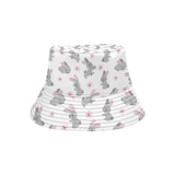 Watercolor cute rabbit pattern Unisex Bucket Hat