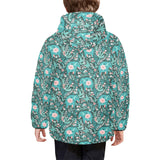 Elephants jungle pattern Kids' Boys' Girls' Padded Hooded Jacket