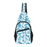 Coral Reef Pattern Print Design 01 All Over Print Chest Bag
