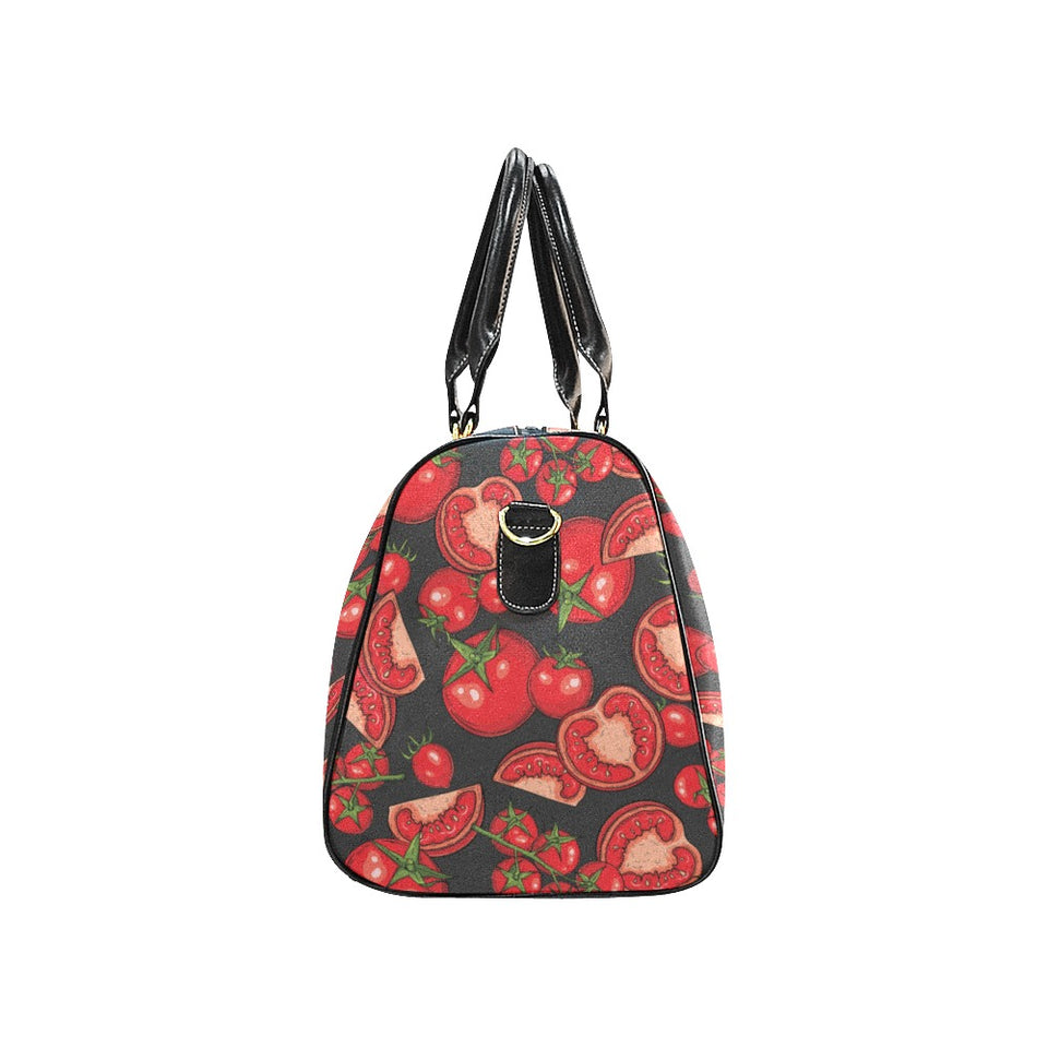 Tomato black background Travel Bag