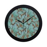 Monkey Palm tree background Elegant Black Wall Clock