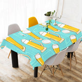 Beer pattern green background Tablecloth