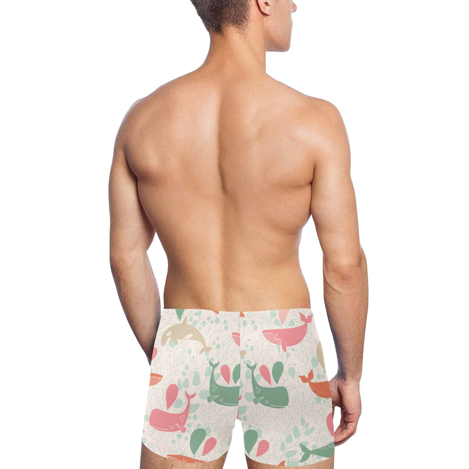 Cute whale pattern Men's Swimming Trunks