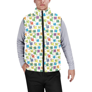 Chemistry Periodic Table Pattern Print Design 05 Men's Padded Vest