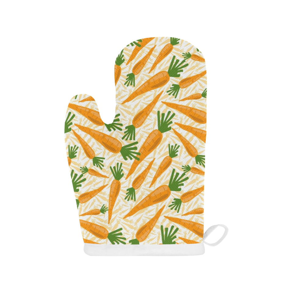 Carrot Pattern Print Design 01 Heat Resistant Oven Mitts