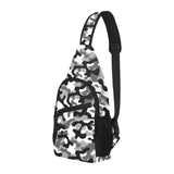 Black white camouflage pattern All Over Print Chest Bag