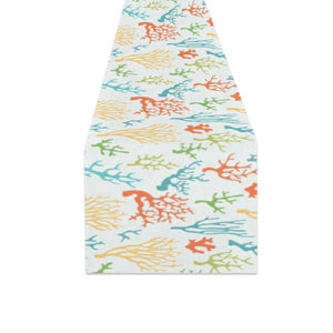 Coral Reef Pattern Print Design 02 Table Runner