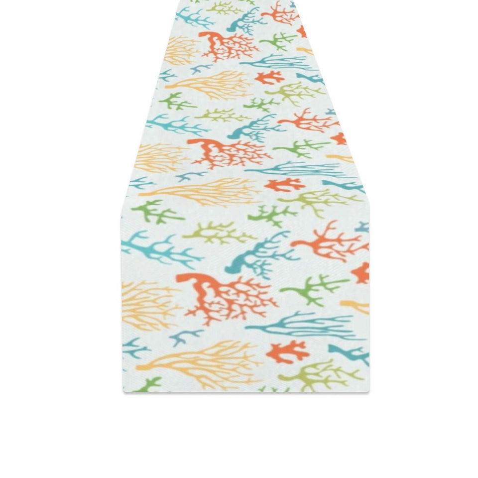 Coral Reef Pattern Print Design 02 Table Runner