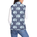 Elephant tribal design pattern Women's Padded Vest