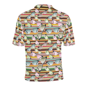 Sun Glasses Pattern Print Design 02 Men's All Over Print Polo Shirt
