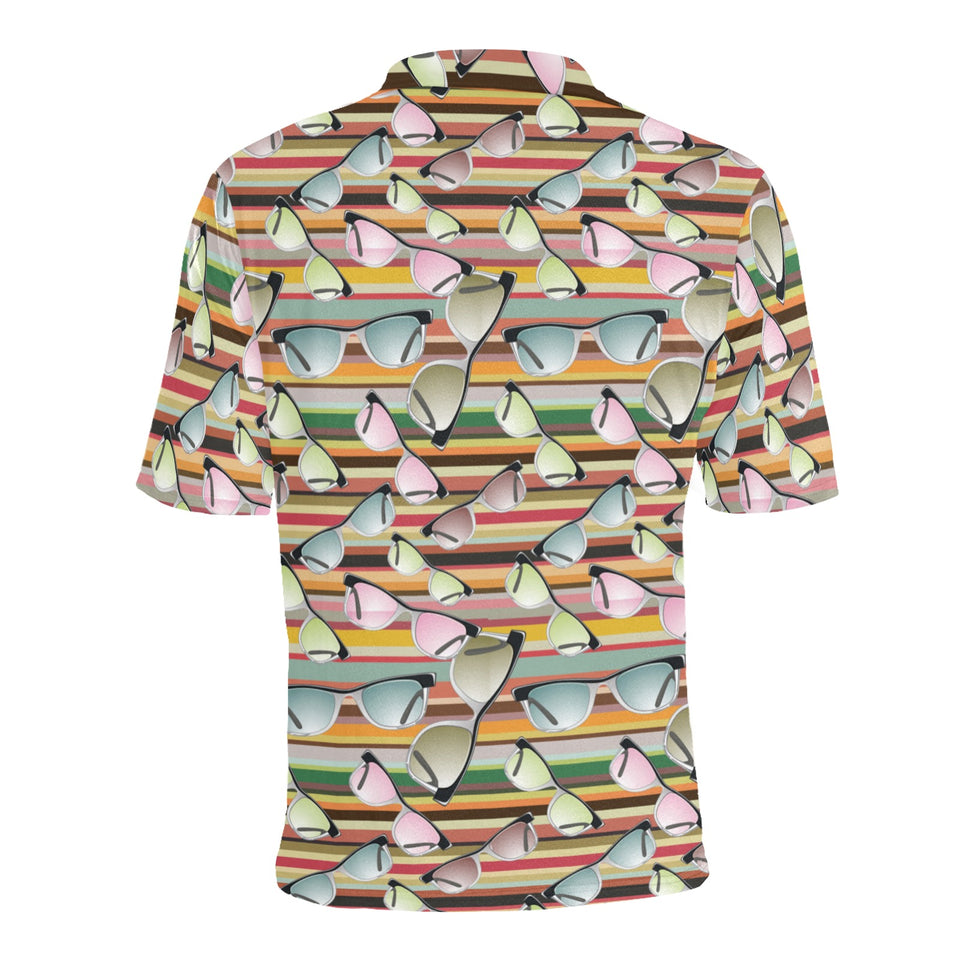 Sun Glasses Pattern Print Design 02 Men's All Over Print Polo Shirt