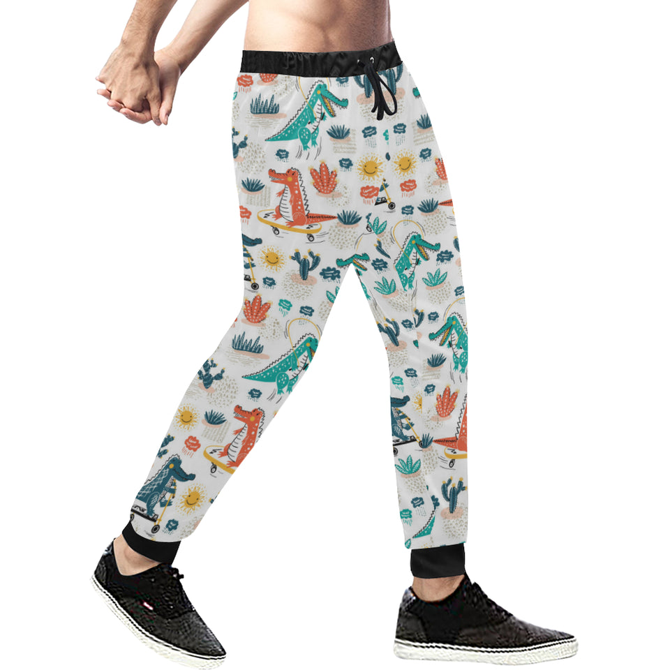 Cute Crocodile Pattern Unisex Casual Sweatpants