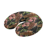 Horse head wild roses pattern U-Shaped Travel Neck Pillow