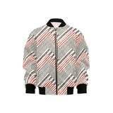 zigzag chevron striped pattern Kids' Boys' Girls' Bomber Jacket