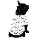 Hand Drawn faces of pandas pattern All Over Print Pet Dog Round Neck Fuzzy Shirt