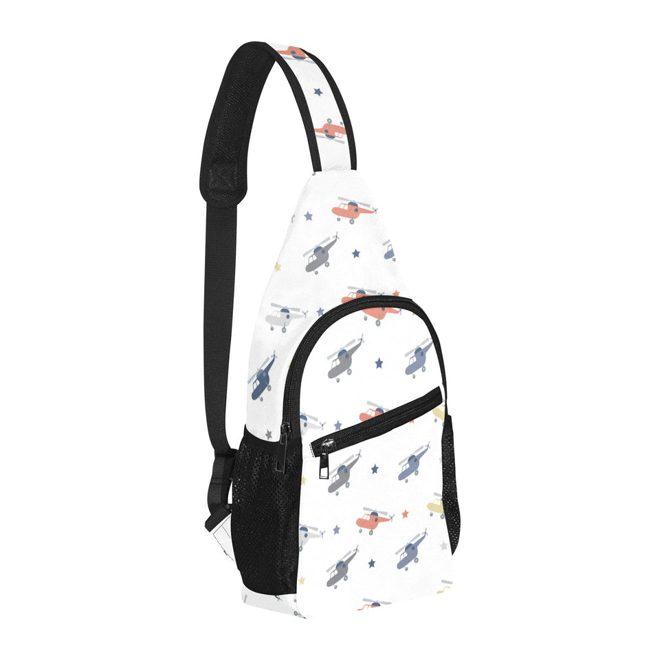 Cute helicopter star pattern All Over Print Chest Bag