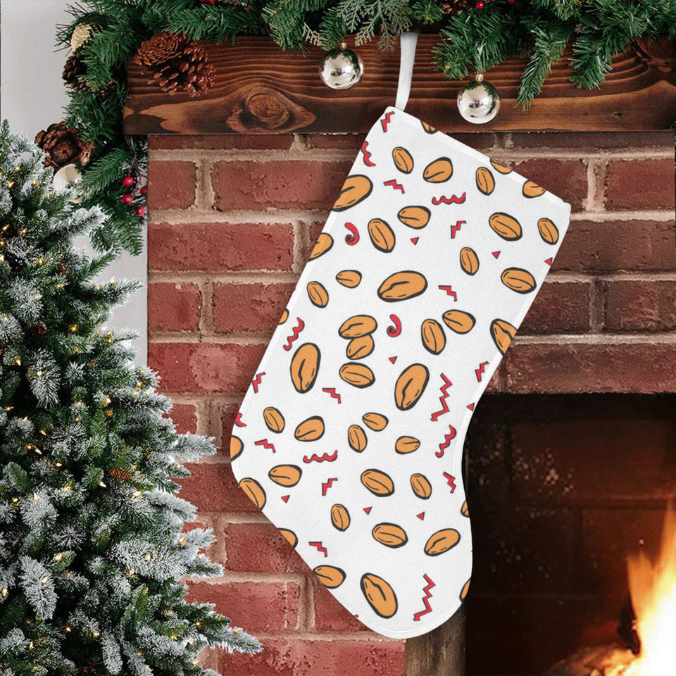 peanuts pattern background Christmas Stocking
