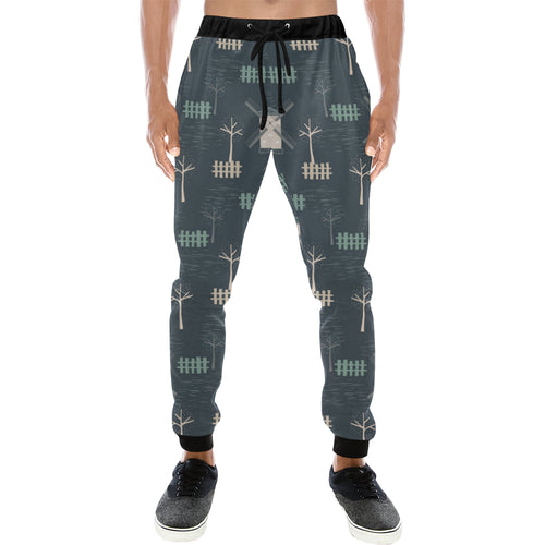 windmill tree pattern Unisex Casual Sweatpants