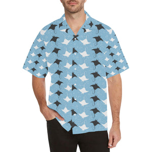 Stingray Pattern Print Design 03 Men's All Over Print Hawaiian Shirt (Model T58)