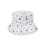Anchor rudder nautical design pattern Unisex Bucket Hat