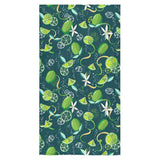 Lime ice flower pattern Bath Towel