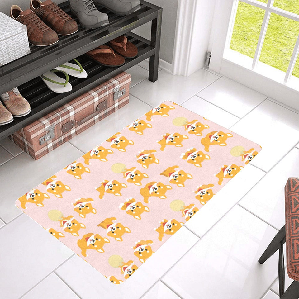 Cute shiba inu dog pattern Doormat