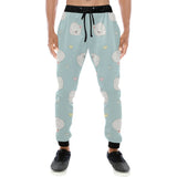 White cute hamsters heart pattern Unisex Casual Sweatpants