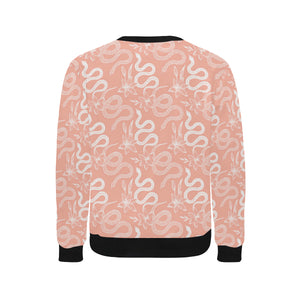 Snake lilies flower pattern Men's Crew Neck Sweatshirt