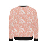 Snake lilies flower pattern Men's Crew Neck Sweatshirt
