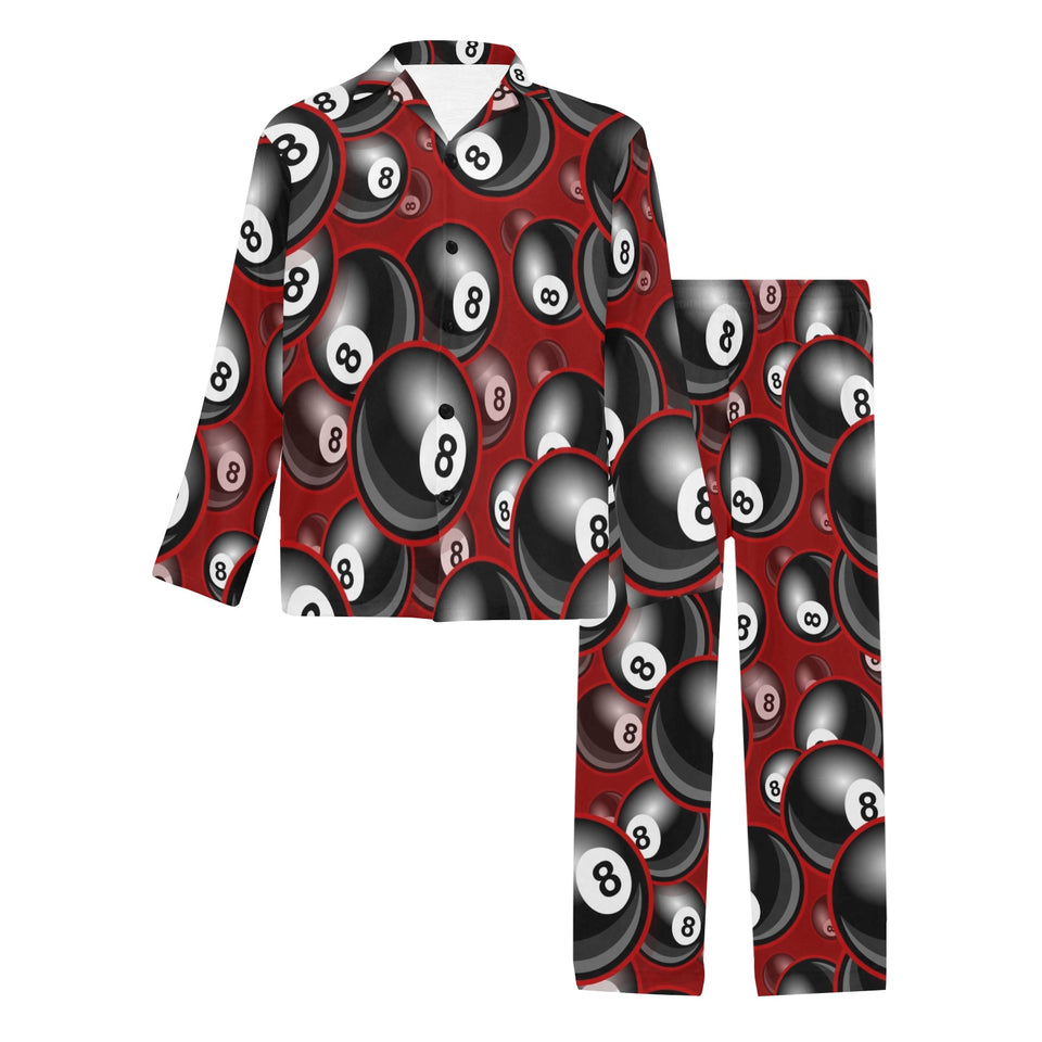 Billiard Ball Pattern Print Design 05 Men's Long Pajama Set