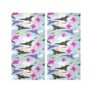 Stingray Pattern Print Design 01 Gauze Curtain