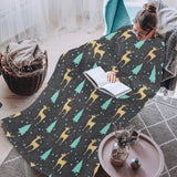 Deers star tree pattern Blanket Robe with Sleeves