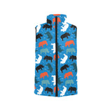 Colorful rhino pattern Women's Padded Vest