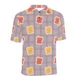 Bread Toast Pattern Print Design 05 Men's All Over Print Polo Shirt