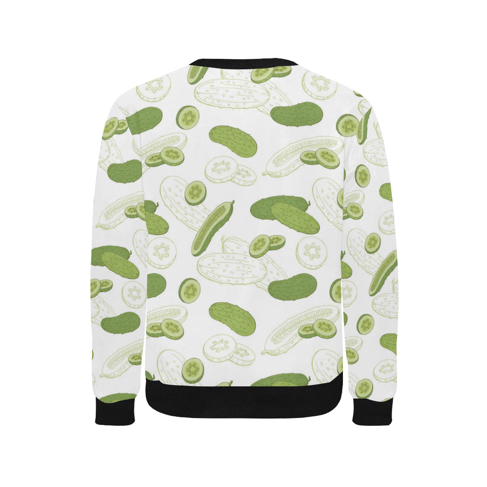 Cucumber sketch pattern Men's Crew Neck Sweatshirt