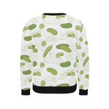 Cucumber sketch pattern Men's Crew Neck Sweatshirt